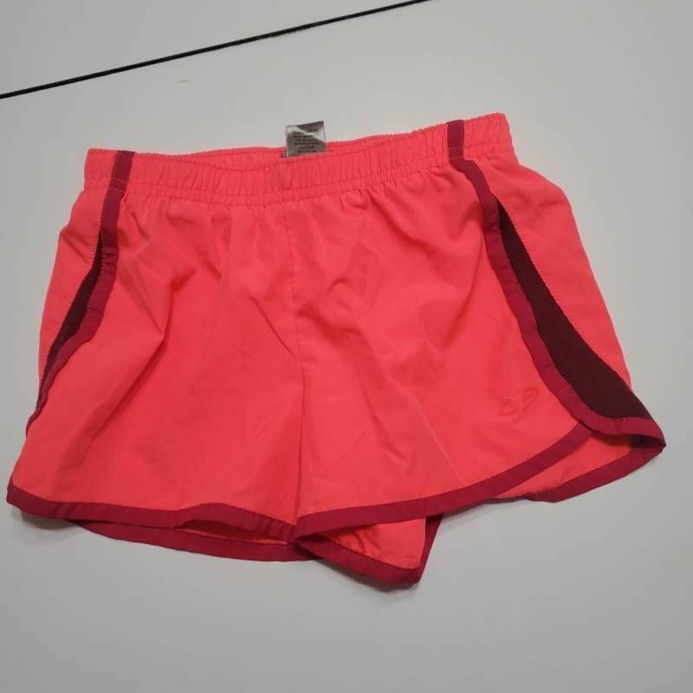 Champion C9 Girls Running Shorts Red Maroon Elastic Waist Pull On M 7-8